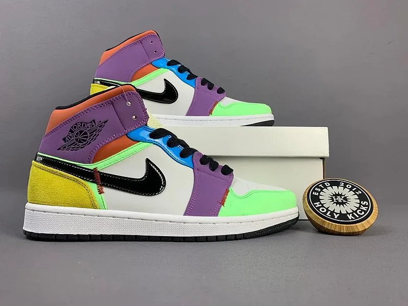 Nike Air Jordan 1 Mid 'Multicolor Patchwork' Sneakers KaKobuy spreadsheet find