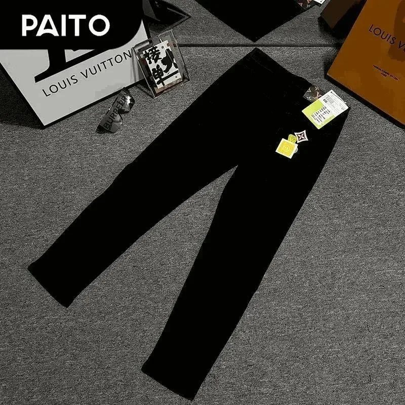 Paito Black Slim-Fit Jeans Denim Jeans Kakobuy pants spreadsheet listing